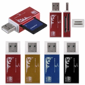 4 in 1 USB 2.0 Multi Memory Card Reader for Micro SD SDHC TF M2 MMC MS PRO DUO~ - Picture 1 of 12