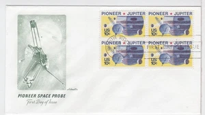 TurtlesTradingPost- Pioneer Jupiter- 1975 FDC #1556 Artmaster Cachet- Block of 4 - Picture 1 of 1