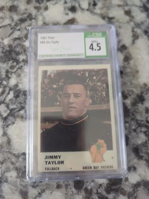 1961 Fleer #89 Jim Taylor Jimmy Taylor CSG 4.5  Football Card Green Bay Packers - Image 1 of 4