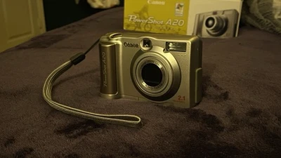 Canon Power Shot A20 Silver Digital Camera Lightly Used (Flashcard Included)  - Image 1 of 4