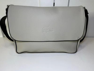 Bolso Mensajero de Hombro de PVC Lacoste Unisex Bolso Cartera Gris Claro Deportes de Lujo Foto 1 de 4