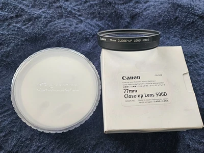Canon 77mm 500D Close-up / Macro Lens with Box & Keeper - Image 1 of 3