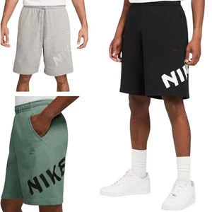 Nike Shorts Mens Club French Terry Cotton Gym Shorts Relaxed Fit Summer Bermuda - Picture 1 of 23
