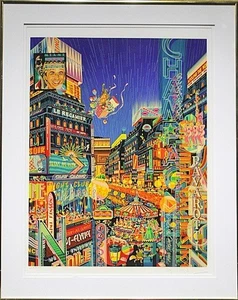 HIRO YAMAGATA "Neon" Druck Siebdruck signiert gerahmt limitierte Auflage 224/295 - Bild 1 von 8