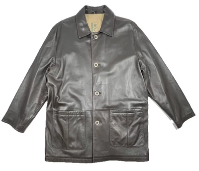 Chaqueta de Campo Robert Comstock Para Hombres M Cuero Marrón RC Expedición Longitud Media Foto 1 de 4
