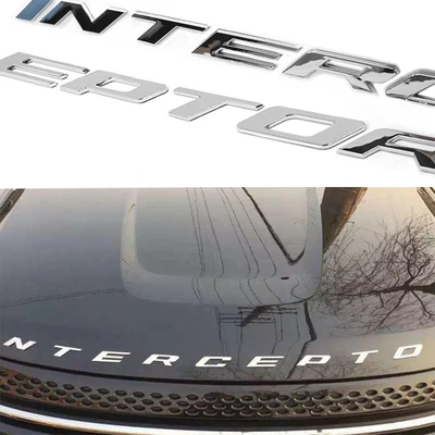 For 2011-2019 Explorer Interceptor Front Hood Letters Emblem 3D Chrome Badge Foto 1 de 4