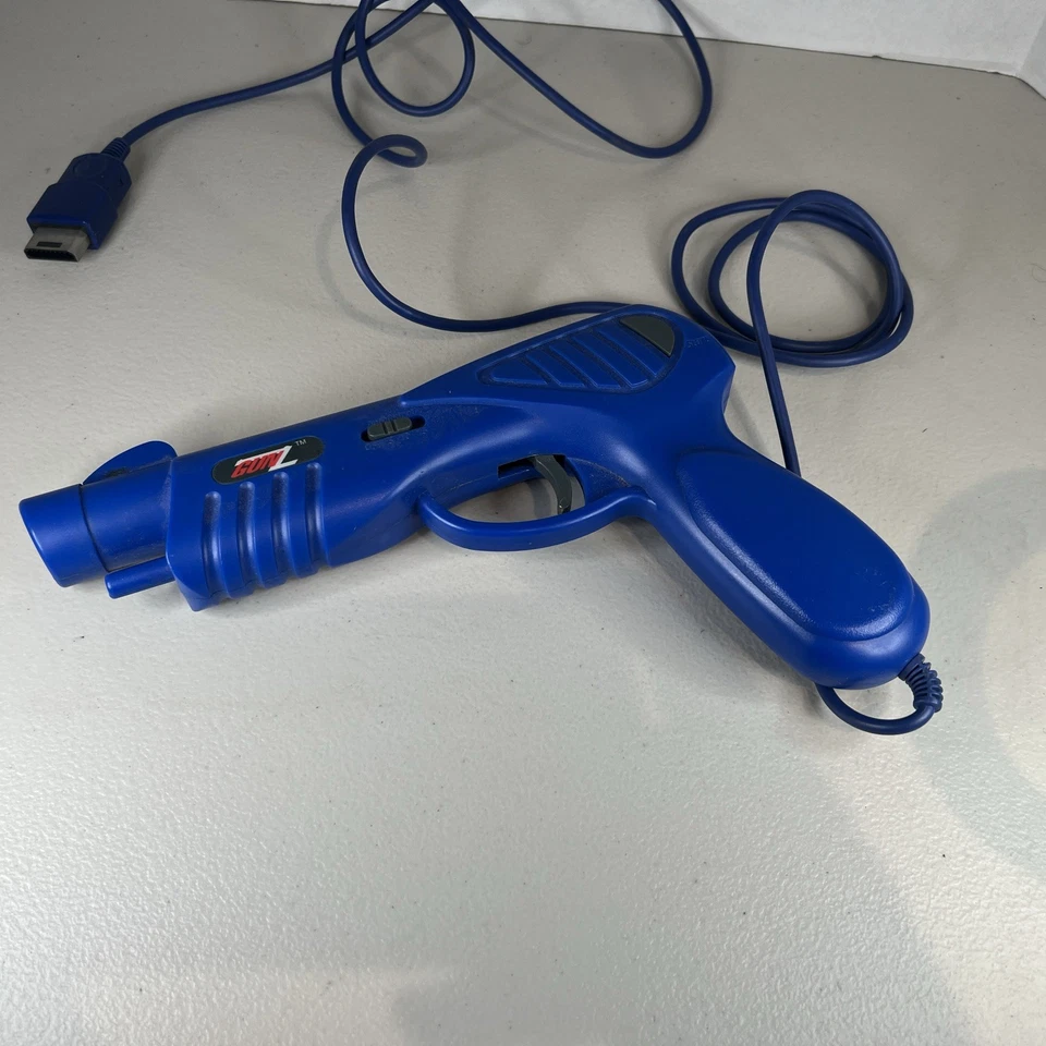 Pistola de luz vintage Sega Saturn Gunz modelo azul autêntica OEM não testada. - Imagem 1 de 4