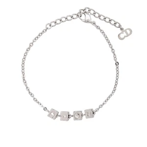 Pulsera Dior Vintage Logo Cubos Charm - Imagen 1 de 3