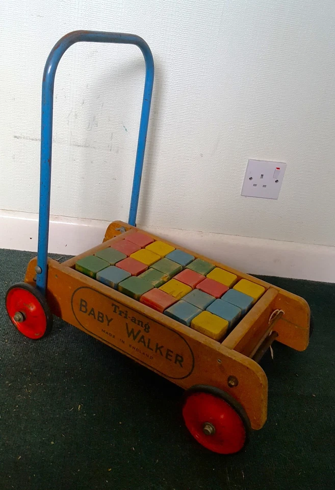 Vintage Antique Tri-ang Baby Walker, Original Bricks All Complete Original  - Image 1 of 3