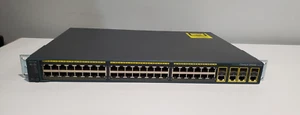 Cisco WS-C2960G-48TC-L 48 port 10/100/1000 Switch W/Rack mounts (TESTED) - Picture 1 of 5