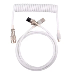 1 PC 3M Type C Keyboard Coiled Cable Replacement For Mechanical Keyboard - Picture 1 of 23