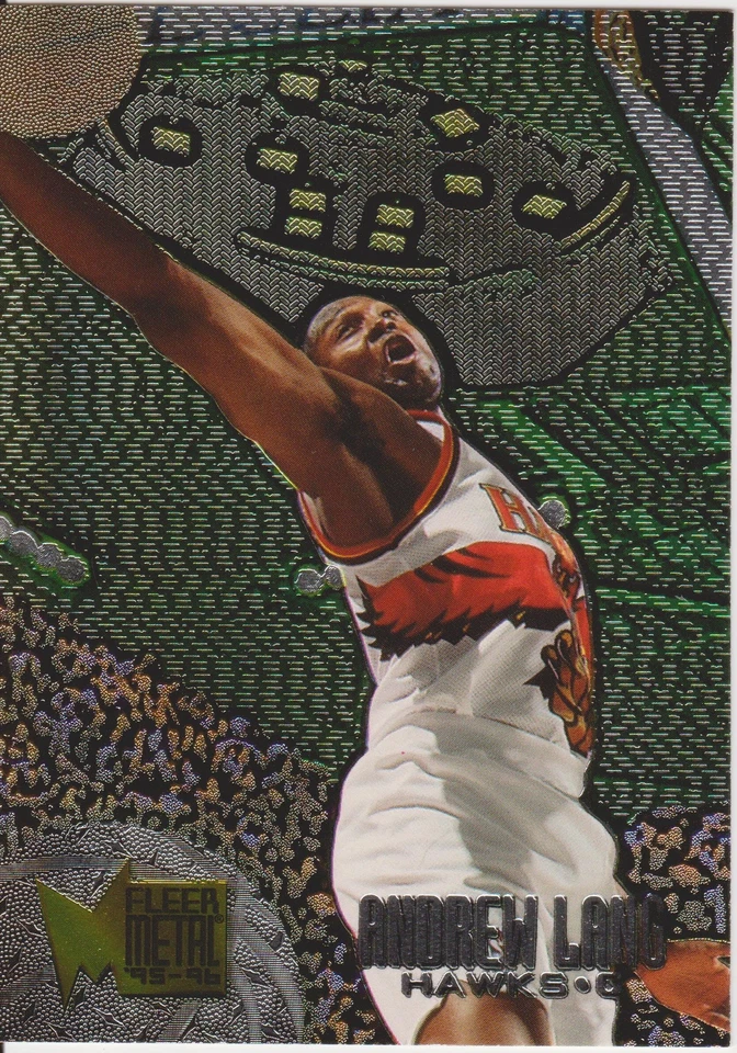 1995 Fleer Metal Andrew Lang #124 Atlanta Hawks Basketball - Image 1 of 1
