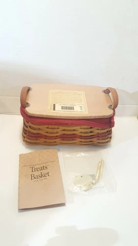 2002 Tree Trimming Combo Treat Basket Protector Paprika Liner Tie-On Longaberger Cover