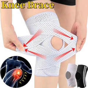 Injury Knee Brace Patella Support Arthritis Joint Pain Relief Compression Sleeve - Picture 1 of 27