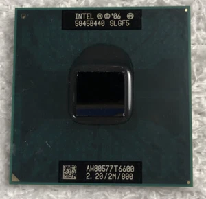 Intel T6600 CPU 2.2GHz Core 2 Duo Mobile CPU Processor - SLGF5 - Picture 1 of 2