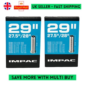 2 X IMPAC 29" / 27.5” / 28” Inch 40c-60c SCHRADER MTB Inner Tubes AV29 40mm