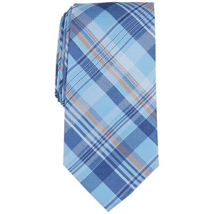 Club Room Tie Mens Morgan Plaid Necktie Light Blue, Blue NWT - Picture 1 of 4
