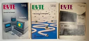 Lot 3 Byte Magazine 1987 April July September Apple Mac vtg tech ads - Picture 1 of 6