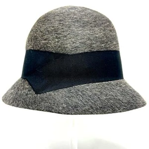 no24 - $925 LORO Piana Gray Mohair Cashmere Cloche Bucket Hat sz M - Picture 1 of 12