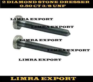 2 DIAMOND STONE DRESSER 0.50 CT 3/8 UNF VALVE SEAT GRINDER STONE - Picture 1 of 5