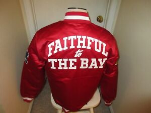 San Francisco 49ers  Mitchell & Ness  Faithful to the Bay Satin Jacket N.W.T