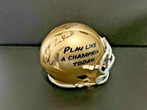 2022 Notre Dame Fighting Irish TEAM signed mini football helmet Buchner Pyne - Picture 1 of 6