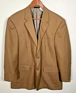 Andrew Fezza Blazer Mens 42 S Short Tan 2 Button Sports Coat Jacket Classic - Picture 1 of 18