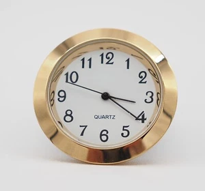 37 mm Insert Fit Up Clock Movement Quartz Fit Up White Arabic Dial 37GWA - Picture 1 of 3