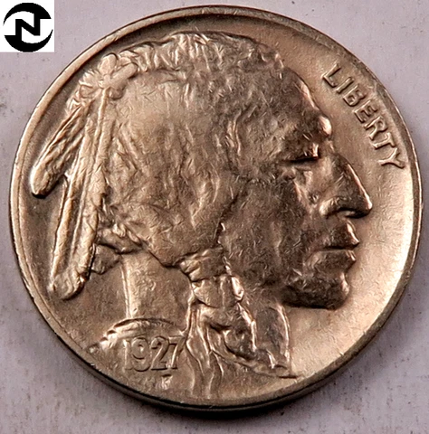 1927 Buffalo Nickel ~ Borderline Uncirculated (AU++) ~ Better Date! ~ 1 Coin Cover