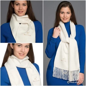 Alpaca Camargo Ivory Alpaca Scarf New - Picture 1 of 5