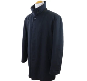 Stefano Capaldi Mens Wool Cashmere Italian Town Trench Top Over Coat Euro 60 50 - Picture 1 of 13
