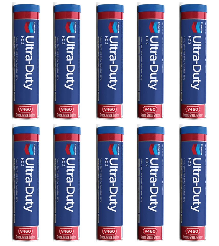10 Pack Chevron Ultra-Duty HD 2 Grease; Formerly Ultra-Duty EP2; (10) 14oz tubes - Image 1 of 1