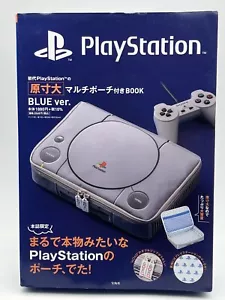 First PlayStation Takarajimasya with full-size multi pouch Book Blue limited - Picture 1 of 8