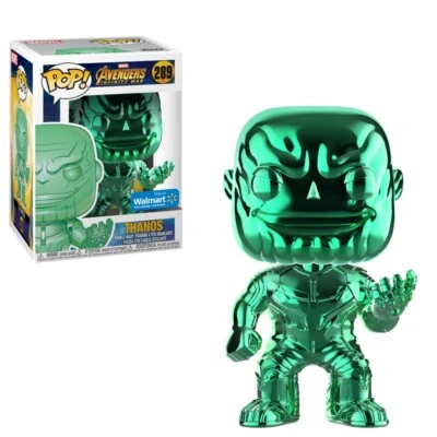Funko Pop Marvel Avengers Infinity War 289 THANOS “Green Chrome” Exclusive - Image 1 of 4