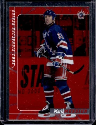 2000-01 In The Game Be a Player Signature Series Mark Messier Ruby #/200 Rangers - Image 1 of 2