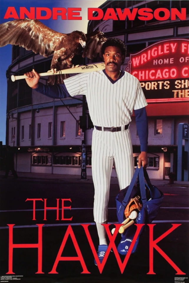 Andre Dawson The Hawk Poster Vintage Reproduction METAL SIGN 8 x 12 - Image 1 of 4