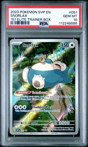 Snorlax 051 Sv: Scarlet & Violet Promo Cards Holo PSA 10 - Picture 1 of 2