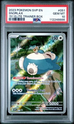 Snorlax 051 Sv: Scarlet & Violet Promo Cards Holo PSA 10 - Image 1 of 2