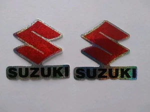 LOT 2 SUZUKI MOTORCYCLE RED RACING MOTOCROSS TOOLBOX STICKER DECAL - Picture 1 of 1