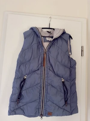 Camel active Damenweste Gr. 40 rauchblau mit Kapuze - Bild 1 von 2