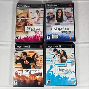 PS2 SingStar Game Lot – 80s, Country, Amped, Pop – Karaoke Music Games CIB - Picture 1 of 11