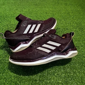 Scarpe Texas A&M Team Issue Adida Speed Trainer 3.0 taglia 12 scarpa da baseball in erba usata in ottime condizioni - Foto 1 di 11