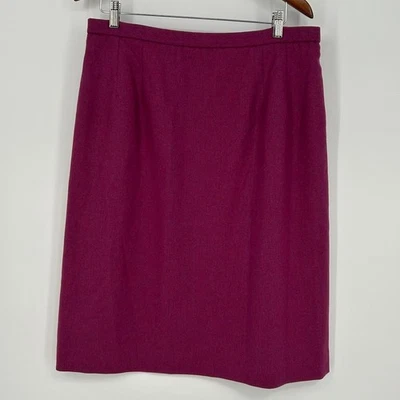Pendleton Women's Size 16 Wool Skirt Pink Knee Length Magenta Classic Pencil USA - Image 1 of 4