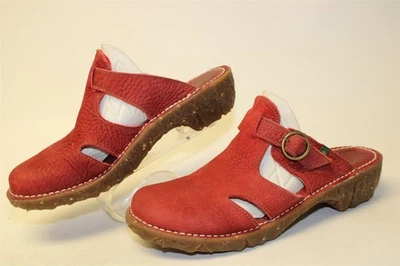 El Naturalista Испания сделано новый NWD женщин 11 42 красный кожаный скольжения на сабо туфли - Изображение 1 из 4