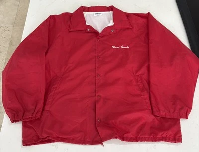 Vintage Nylons Fairfield Flames red Jacket Men made in USA Size 3XL - Image 1 of 4