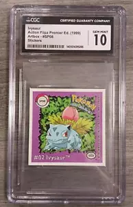 CGC 10 Ivysaur Action Flipz Premier Ed. Artbox Stickers - Picture 1 of 2