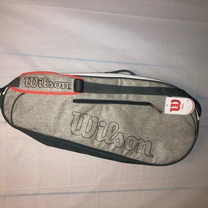 Wilson Team 3PK Tennis Bag Grey and Black WR8022801001 WILSON NEW Rare - Picture 1 of 6