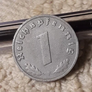 German 1 Reichspfennig ~ Germany ~ 1943-F ,  Heavily Circulated Coin - Picture 1 of 12