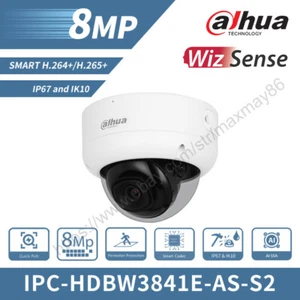 Dahua 8MP SMD 4.0+ IP67 IK10 IP Camera Starlight Alarm Audio IPC-HDBW3841E-AS-S2 - Picture 1 of 11