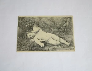 Godey's Lady's Book Trading Card Sleeping Love Philadelphia Winged Baby - Picture 1 of 6